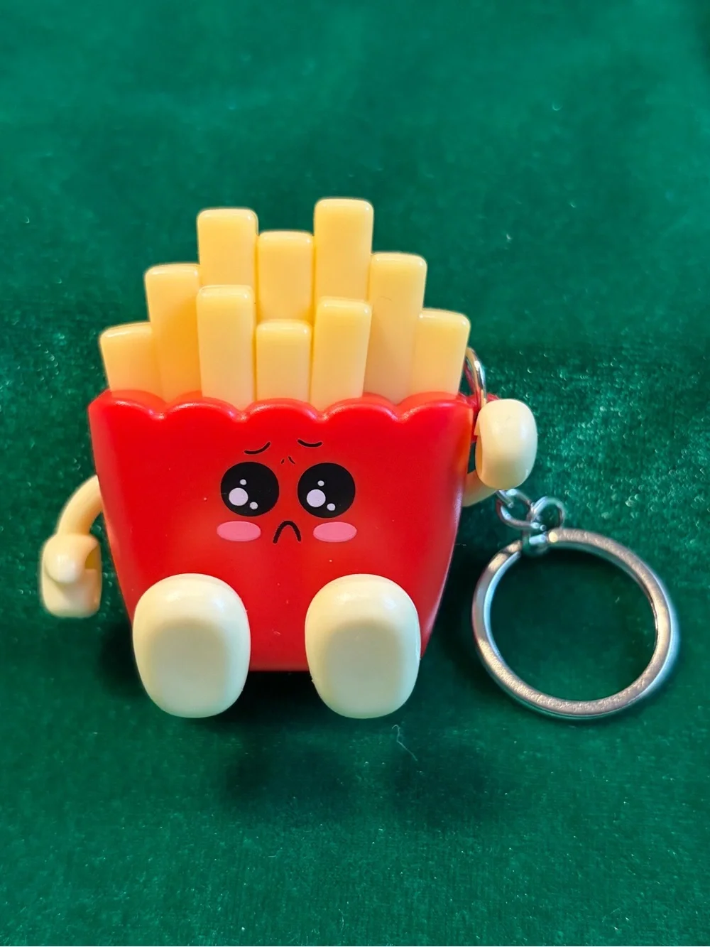 French Fry Light Up Keychain Toy with Yellow Fries Flashlight